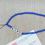 phone strap perline blu, cinturino per telefono perline, catenella per cellulare, ciondolo perline telefono, phone beads nome