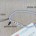 phone strap perline azzurro fiordaliso, cinturino per telefono perline, catenella per cellulare, ciondolo perline telefono, phone beads nome