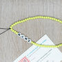 phone strap perline giallo chiaro, cinturino per telefono perline, catenella per cellulare, ciondolo perline telefono, phone beads nome