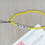 phone strap perline giallo, cinturino per telefono perline, catenella per cellulare, ciondolo perline telefono, phone beads nome