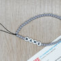 phone strap perline grigio, cinturino per telefono perline, catenella per cellulare, ciondolo perline telefono, phone beads nome