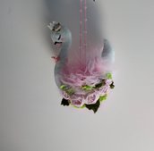 Fiocco decorazione nascita cigno