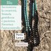 Collana Lunga Japa Mala Howlite Turchese & pietra lavica