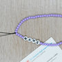 phone strap perline lilla, cinturino per telefono perline, catenella per cellulare, ciondolo perline telefono, phone beads nome