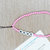 phone strap perline rosa, cinturino per telefono perline, catenella per cellulare, ciondolo perline telefono, phone beads nome