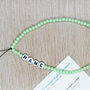 phone strap perline verde chiaro, cinturino per telefono perline, catenella per cellulare, ciondolo perline telefono, phone beads nome