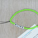 phone strap perline verde neon, cinturino per telefono perline, catenella per cellulare, ciondolo perline telefono, phone beads nome