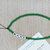 phone strap perline verde scuro, cinturino per telefono perline, catenella per cellulare, ciondolo perline telefono, phone beads nome