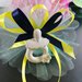 Ciuccio con fiore gesso ceramico su tulle bomboniera nascita battesimo