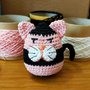 Gattino rosa e nero amigurumi