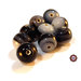 Lotto: 50 Perle Vetro - Tonde - 9x9 mm - Colore: Nero - Effetto marmorizzato - KG-N