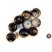 Lotto: 50 Perle Vetro - Tonde - 9x9 mm - Colore: Nero - Effetto marmorizzato - KG-N