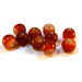 Lotto: 50 Perle Vetro - Tonde - 9x9 mm - Colore: Rosso - Effetto marmorizzato - KG-R