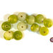 Lotto: 50 Perle Vetro - Tonde - 9x9 mm - Colore: Verde Acido - Effetto marmorizzato - KG-VA