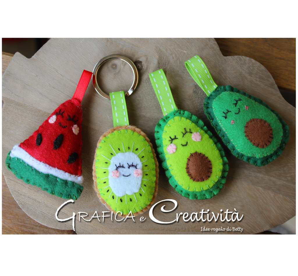TINEASUR 6pezzi Ciondolo Avocado in Miniatura Di Portachiavi Creativi Colorati Per Borse Regali Accessori Alla Moda