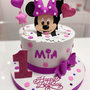 Torta scenografica Minnie e pois ❤️ Primo compleanno 