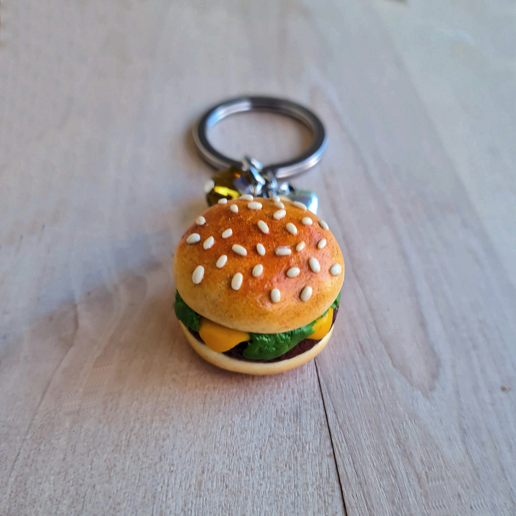 Portachiavi Hamburger 3D: 5 Pezzi Super Divertenti A Forma Di Cheeseburger! Ideali Per Borse E Chiavi, Regalo Perfetto Per Feste A Tema