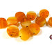 Lotto: 30 Perle Vetro - Tonde Piatto - 13x6 mm - Colore: Arancio - Effetto marmorizzato - KP-AR