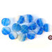 Lotto: 30 Perle Vetro - Tonde Piatto - 13x6 mm - Colore: Turchese - Effetto marmorizzato - KP-T