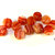 Lotto: 30 Perle Vetro - Tonde Piatto - 13x6 mm - Colore: Rosso - Effetto marmorizzato - KP-R