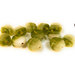Lotto: 30 Perle Vetro - Tonde Piatto - 13x6 mm - Colore: Verde Acido - Effetto marmorizzato - KP-VA