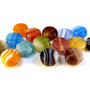 Lotto: 60 Perle Vetro - Tonde Piatto - 13x6 mm - Colore: Mix colors - Effetto marmorizzato - KP-Mix