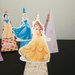Scatolina scatoline compleanno nascita  triangolo principesse Disne aurora Rapunzel belle Biancaneve bella addormentata 