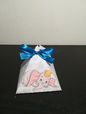 Scatolina scatoline compleanno nascita  triangolo Dumbo elefantino 