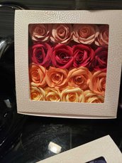 Cornice rose festa della mamma shadowbox scatola di fiori