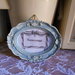  Piccola cornice decorativa in polvere ceramica azzurra effetto shabby con scritta "bienvenue" Targa di benvenuto Pezzo Unico