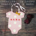 ANNUNCIO FIOCCO NASCITA bambina o bambino in legno realizzato a MANO su ordinazione PERSONALIZZABILE nome e colori