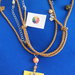 COLLANA  CORDONCINO SETA COLOR ORO collezione  "Flower wood"