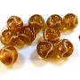 Lotto: 20 Perle Vetro - Tonde Sfera - 12,5 mm - Colore: Ambrato medio - KR12-A