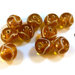 Lotto: 20 Perle Vetro - Tonde Sfera - 12,5 mm - Colore: Ambrato medio - KR12-A