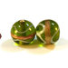 Lotto: 20 Perle Vetro - Tonde Sfera - 13,5 mm - Colore: Verde Acido - KR12-VA