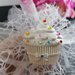 Cupcake in gesso ceramico profumato su rete co strass