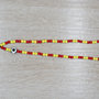 phone strap perline squadra calcio giallo rosso, cinturino per telefono perline, catenella per cellulare, ciondolo perline telefono