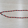 phone strap perline squadra calcio rosso nero, cinturino per telefono perline, catenella per cellulare, ciondolo perline telefono