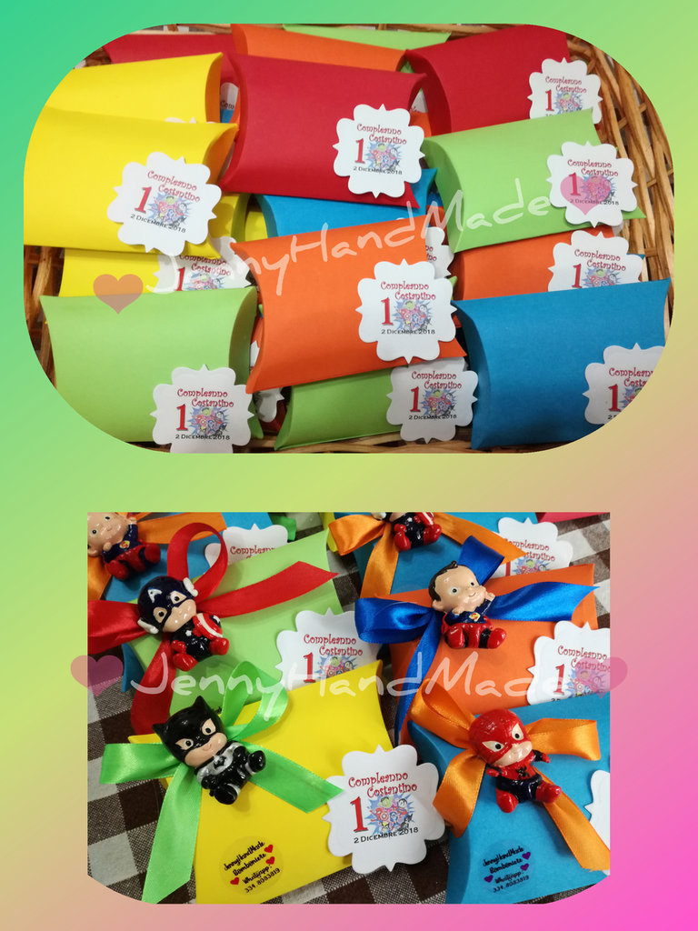 Gessetti supereroi baby gadget compleanno chiudifesta ricordino F