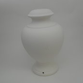 Base per lampada in terracotta bianca cm 24