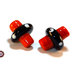Lotto: 10 Perle Vetro - 20x19x9,5 mm - Colore: Rosso/Nero - KE12-RN
