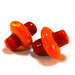 Lotto: 10 Perle Vetro - 20x19x9,5 mm - Colore: Rosso/Arancione - KE12-RA