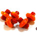 Lotto: 10 Perle Vetro - 20x19x9,5 mm - Colore: Rosso/Arancione - KE12-RA