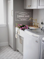 Adesivo Laundry room design vintage chic