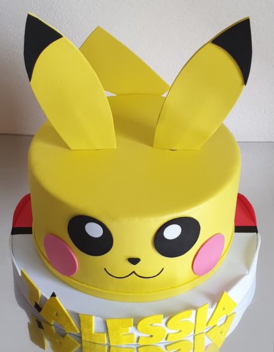 Torta Pikachu Pokemon - Feste - Decorazioni - di Luana creazioni