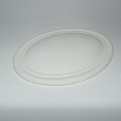 Ovale con bordo in terracotta bianca da decorare cm 18