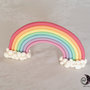 cake topper arcobaleno con nuvole 7 colori 