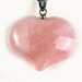 Portachiavi donna ciondolo cuore in vero quarzo rosa pietra dura naturale chakra cristalloterapia