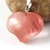 Portachiavi donna ciondolo cuore in vero quarzo rosa pietra dura naturale chakra cristalloterapia