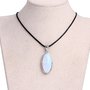 Collana donna con ciondolo pendente ovale di autentica pietra di luna naturale chakra cristalloterapia